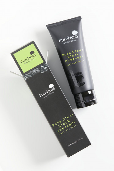PureHeal's Pore Clear Black Charcoal Peel-off Pack - Маска-пленка с черным углем для очищения пор от загрязнений - 3
