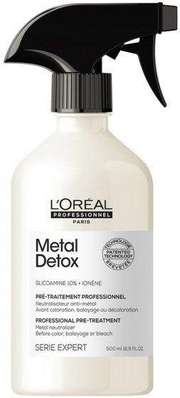 L'Oreal Professionnel Serie Expert Metal Detox Pre-Treatment Spray - Спрей для предотвращения металлических накоплений в волосах после окрашивания и осветления