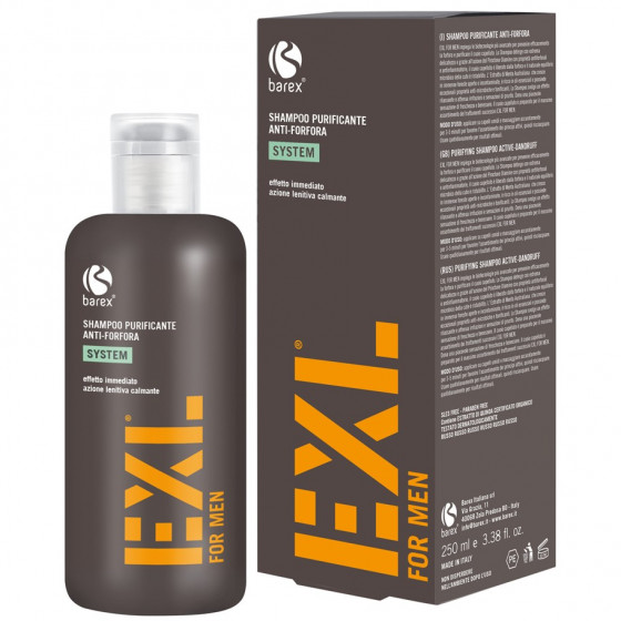 Barex EXL For Men Purifying Anti-Dandruff Shampoo - Очищающий шампунь против перхоти