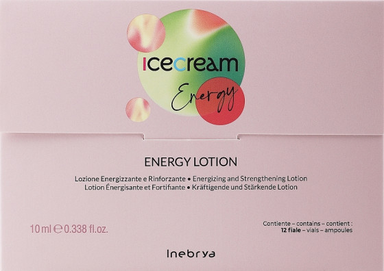 Inebrya Ice Cream Energy Lotion Intensive Ampoules - Лосьон против выпадения волос