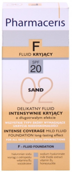 Pharmaceris F Intense Coverage Mild Fluid Foundation SPF20 - Деликатный тональный крем - 1