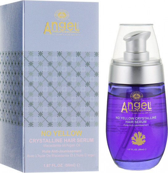 Angel Professional No Yellow Crystalline Hair Serum - Сыворотка для волос с маслами макадамии и арганы - 1