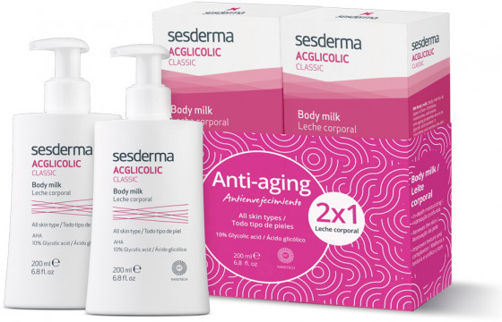 Sesderma Acglicolic Body Milk (1+1) - Увлажняющий набор для тела