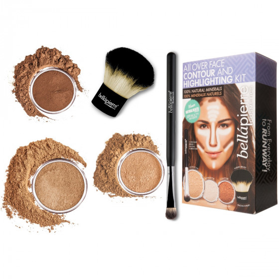 Bellapierre All Over Face Highlight & Contour Kit - Набор для моделирования лица - 4