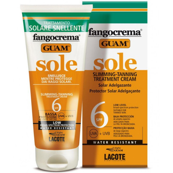 GUAM Fangocrema Sole Slimming-Tanning Treatment Cream - Солнцезащитный Фанго-Крем SPF 6 Стройный Силуэт