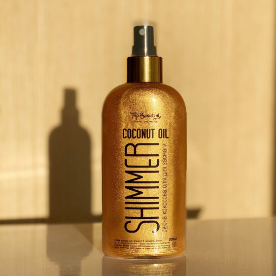 Top Beauty Shimmer Coconut Oil - Кокосовое масло для загара с шиммером - 5