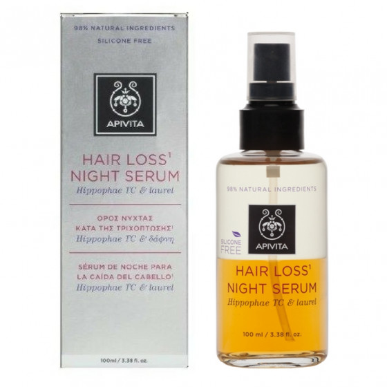 Apivita hair loss night serum with hippophae TC&laurel - Ночная сыворотка против выпадения волос с комплексом на основе облепихи и лавра - 1