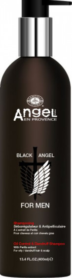 Angel Professional Black Angel Oil Control and Dandruff Shampoo - Шампунь от перхоти для жирных волос с экстрактом периллы