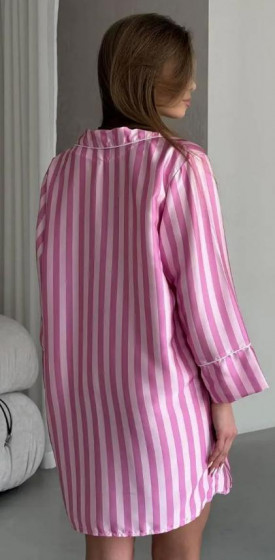 Minimalist - Пижама-рубашка женская (шелк Армани) - 1