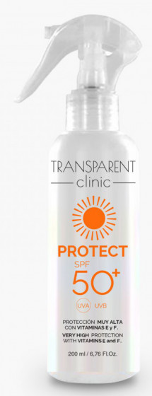 Transparent Clinic Protect Protect SPF50+ Spray - Солнцезащитный спрей для лица и тела SPF50+