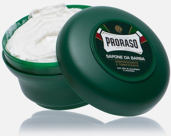 Proraso Green Line Refreshing Shaving Soap - Тонизирующее мыло для бритья с маслом эвкалипта и ментолом - 1