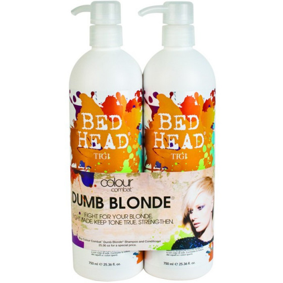 Tigi Bed Head Colour Combat Dumb Blonde Tweens - Набор для восстановления и сохранения цвета волос для блондинок (шампунь + кондиционер)