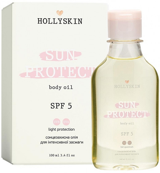 Hollyskin Sun Protect Body Oil SPF5 - Солнцезащитное масло для интенсивного загара - 1