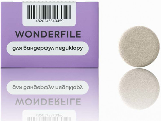 Wonderfile WFPDG25/240 - Клеевые файлы на педикюрный диск, 25 мм, 240 грит