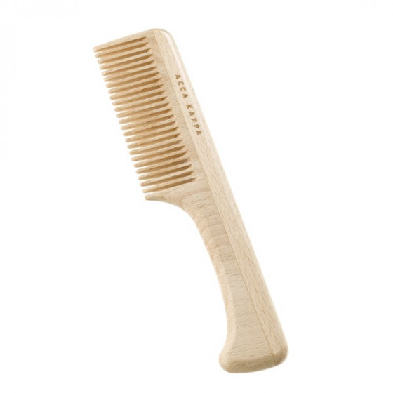 Acca Kappa Natura Beechwood Fine Teeth Comb With Handle - Гребень для волос Натура №2