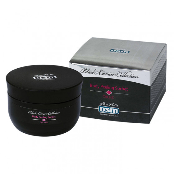 Mon Platin DSM Black Caviar Body Peeling Sorbet Orchid - Органический щербет-пилинг с витаминными капсулами, экстрактами орхидеи и черной икры