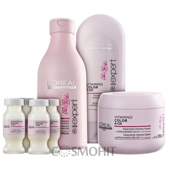 L'Oreal Professionnel Powerdose Color A-OX - Концентрированная сыворотка для защиты цвета окрашенных волос - 1