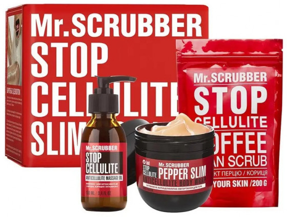 Mr.Scrubber Hot Anti-cellulite Set - Антицеллюлитный набор "Похудеть к лету вместе"