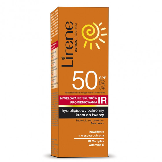 Lirene Hydrolipid Protective Face Cream SPF50 - Гидролипидный защитный крем для лица SPF50 - 1