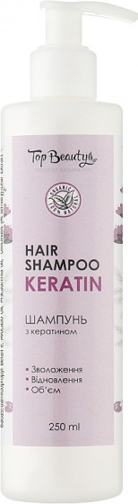 Top Beauty Hair Shampoo Keratin - Шампунь с кератином "Увлажнение-восстановление-объем"