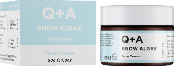 Q+A Snow Algae Intensive Face Cream - Увлажняющий крем для лица со снежными водорослями - 1