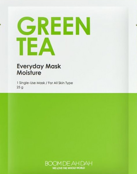 Boom De Ah Dah Everyday Mask Moisture Green Tea - Увлажняющая маска для лица с зеленым чаем