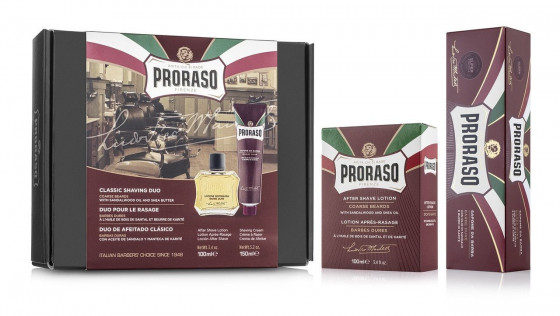 Proraso Red Classic Shaving Duo - Подарочный набор для бритья жесткой щетины - 1