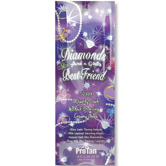 Pro Tan Diamonds Are A Girls Best Friend 50XXX Instantly Dark Black Bronzing Creamy Gelee - Лосьон для загара с бронзаторами