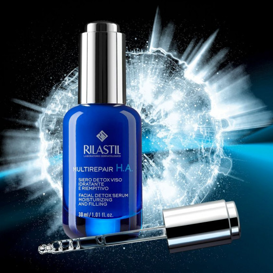 Rilastil Multirepair Facial Detox Serum - Антиоксидантная восстанавливающая сыворотка для лица с эффектом лифтинга - 3