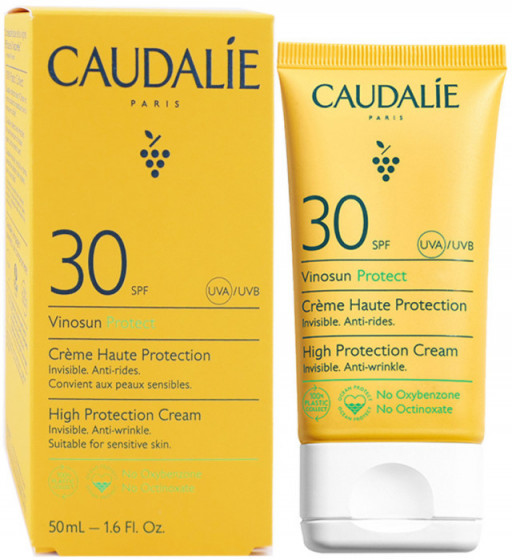 Caudalie Vinosun High Protection Cream SPF30 - Солнцезащитный крем для лица - 1