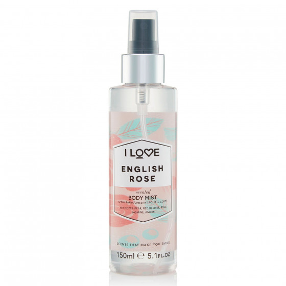 I Love English Rose Body Mist - Освежающий спрей для тела "Английская роза"