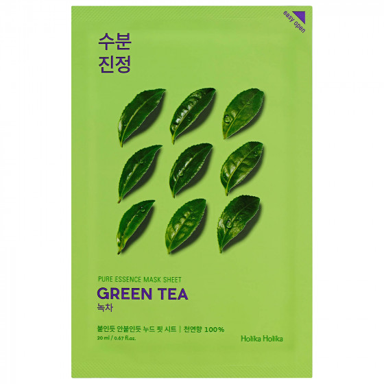 Holika Holika Pure Essence Mask Sheet Green Tea - Тканевая маска с экстрактом зеленого чая