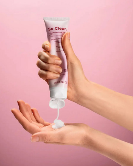Hollyskin So Clean - Крем для ежедневного очищения кожи лица с экстрактом камелии и рисом - 1