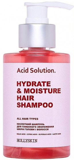 Hollyskin Acid Solution Hydrate & Moisture Hair Shampoo - Кислотный шампунь для глубокого увлажнения кожи головы и волос - 1