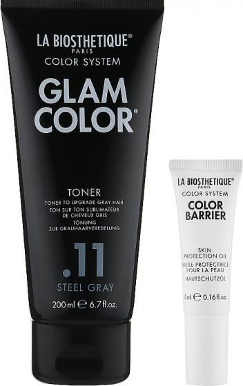 La Biosthetique Glam Color Toner Steel Gray .11 - Тонер с антижелтым эффектом для седых волос - 4