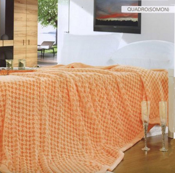 Arya Qadro (white) - Плед полуторный микрофибра с эффектом