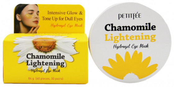 Petitfee & Koelf Chamomile Lightening Hydrogel Eye Patch - Гидрогелевые осветляющие патчи для глаз с экстрактом ромашки - 1