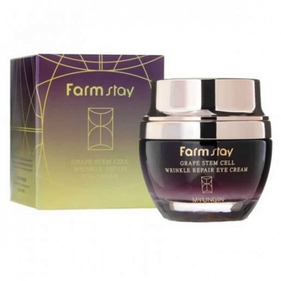 FarmStay Grape Stem Cell Wrinkle Repair Eye Cream - Крем для глаз с фитостволовыми клетками винограда - 2