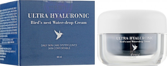 Esthetic House Ultra Hyaluronic Bird's Nest Water-drop Cream - Крем для лица с экстрактом ласточкиного гнезда и гиалуроновой кислотой - 1