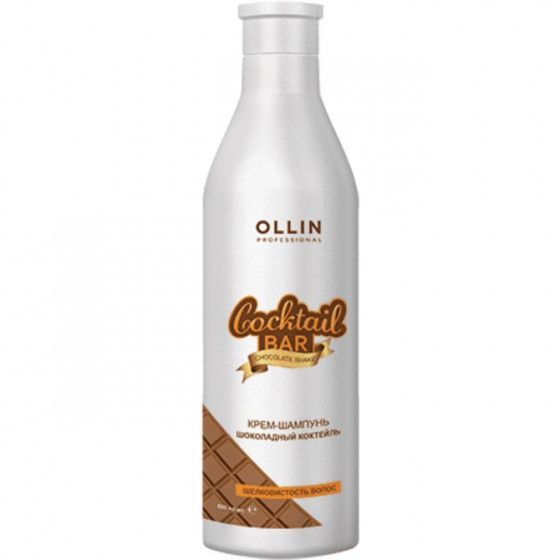 OLLIN Cocktail Bar Hair Cream Shampoo Chololate Shake - Крем-шампунь для объёма и шелковистости волос "Шоколадный коктейль"